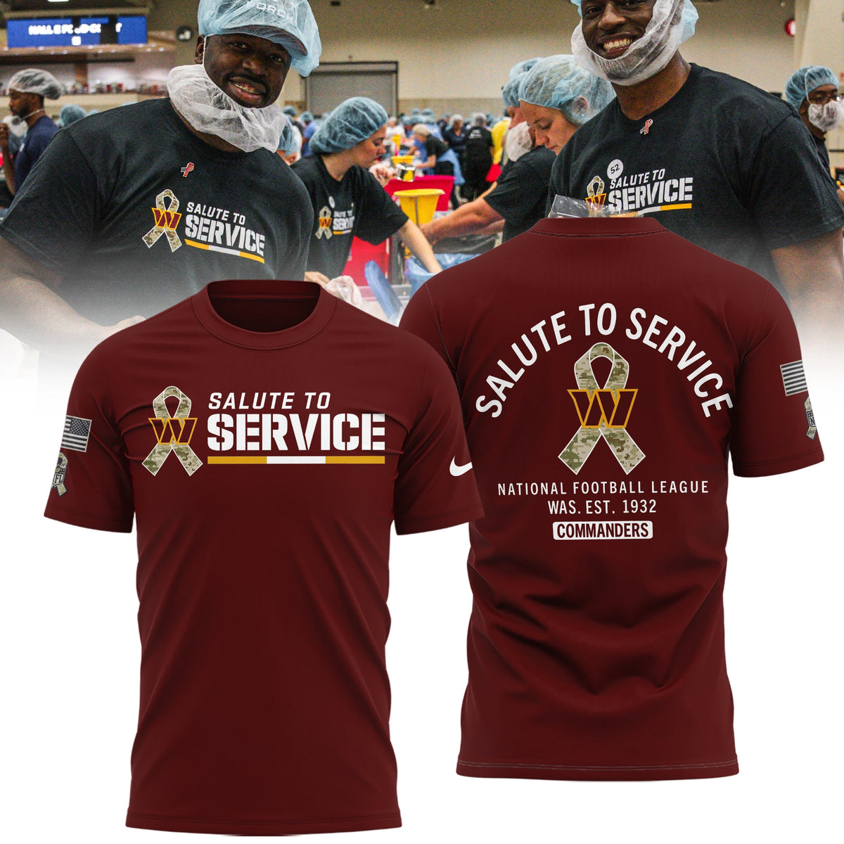 Limited Edition Washington Commanders Salute To Service 2026 T-shirt