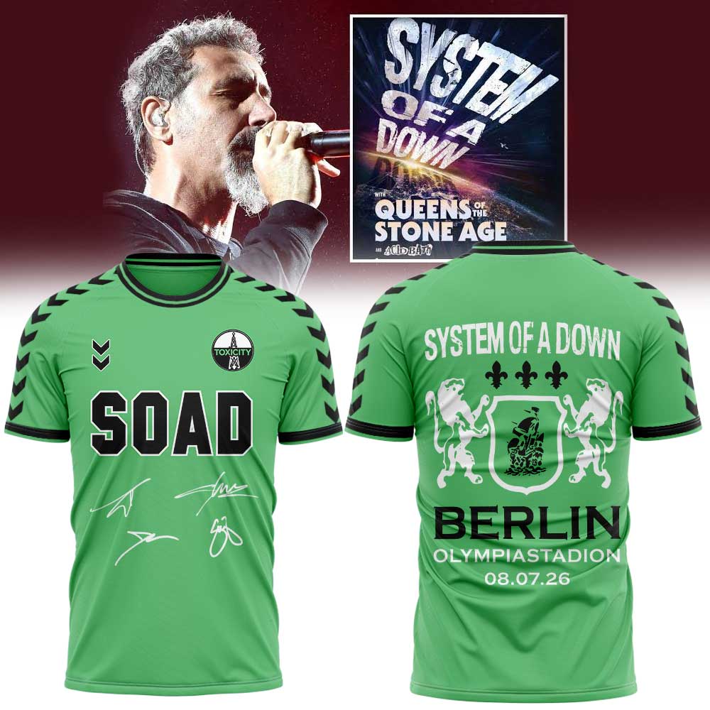 System Of A Down x Olympiastadion Berlin Limited Shirt Green