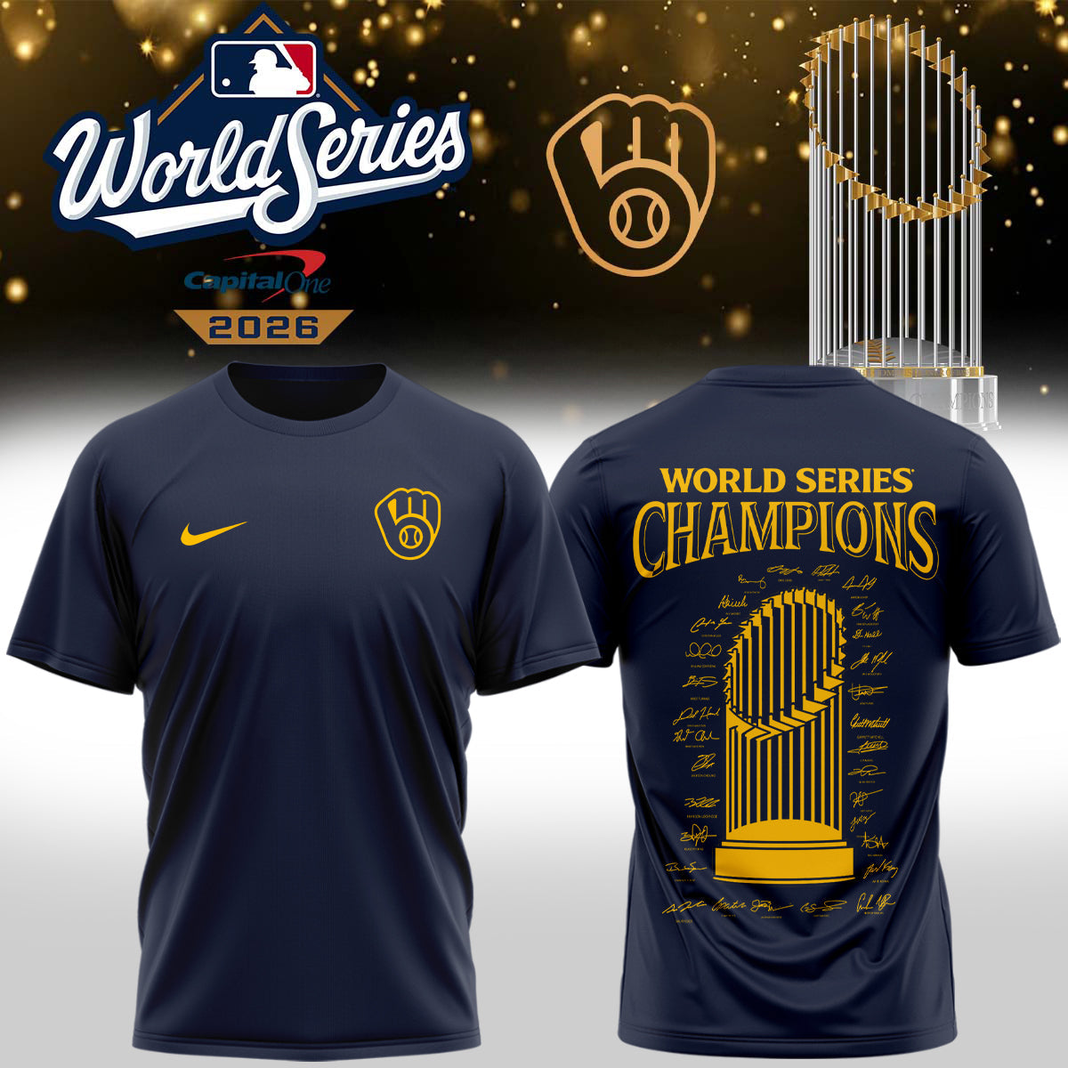Limited Edition Milwaukee Brewers 2026 World Series Champions T-shirt