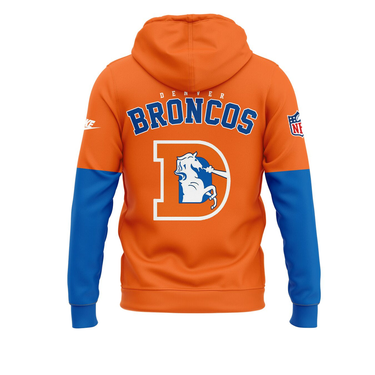 Denver Broncos Limited Throwback To 77 Orange Zip Hoodie