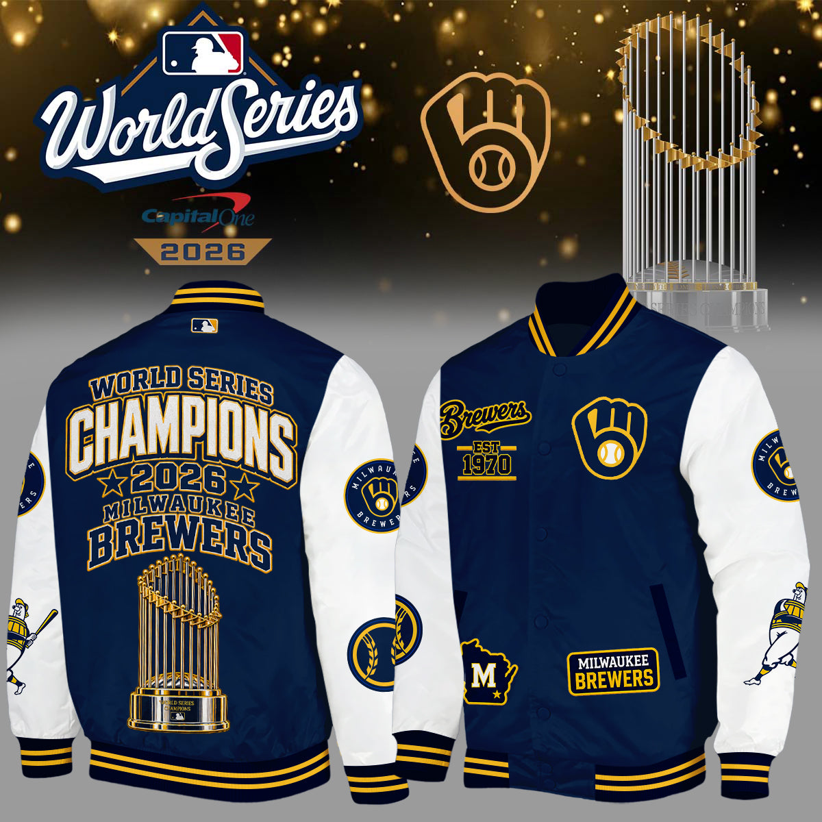 Limited Edition Milwaukee Brewers 2026 World Series Champions Baseball Jacket