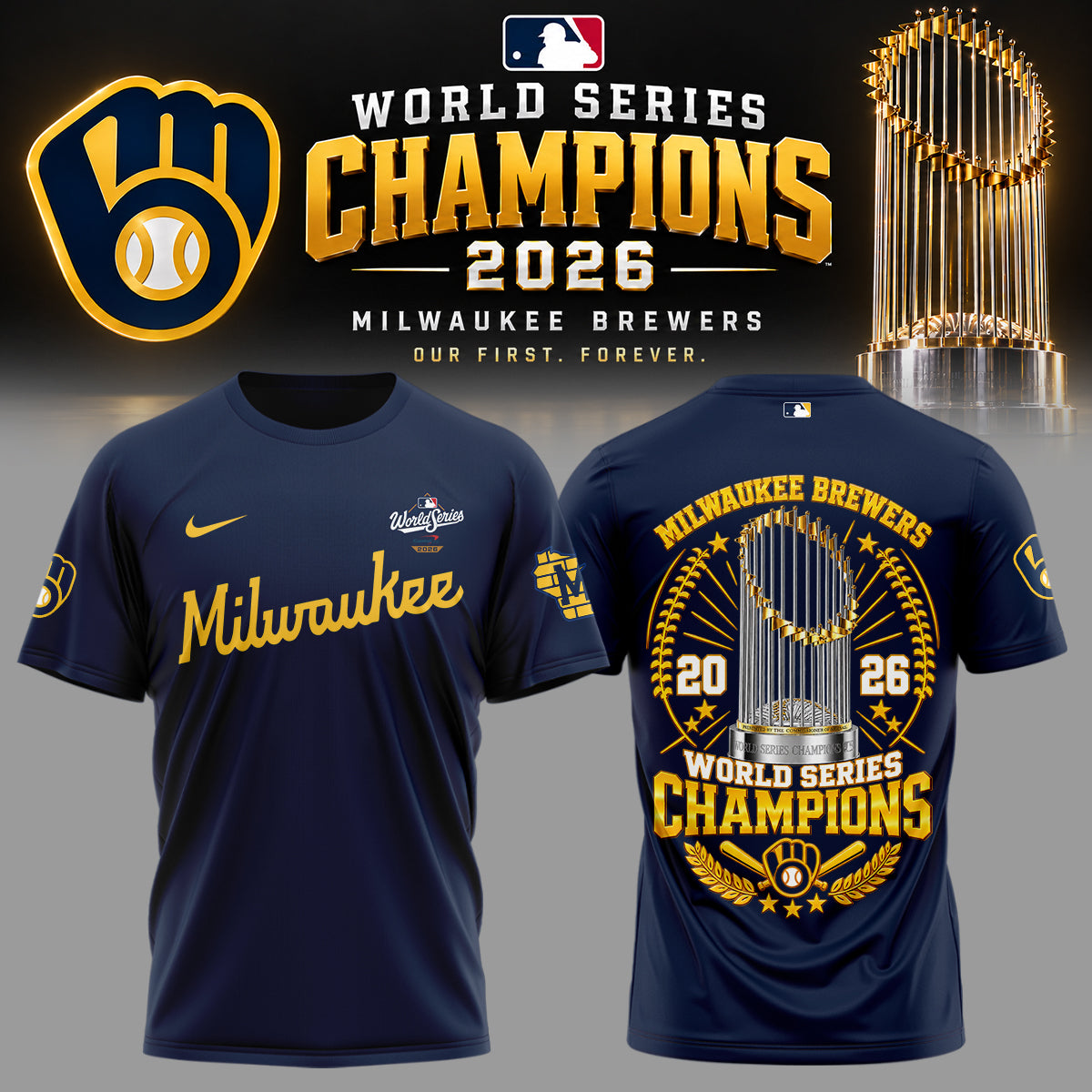Limited Edition Milwaukee Brewers 2026 World Series Champions T-shirt