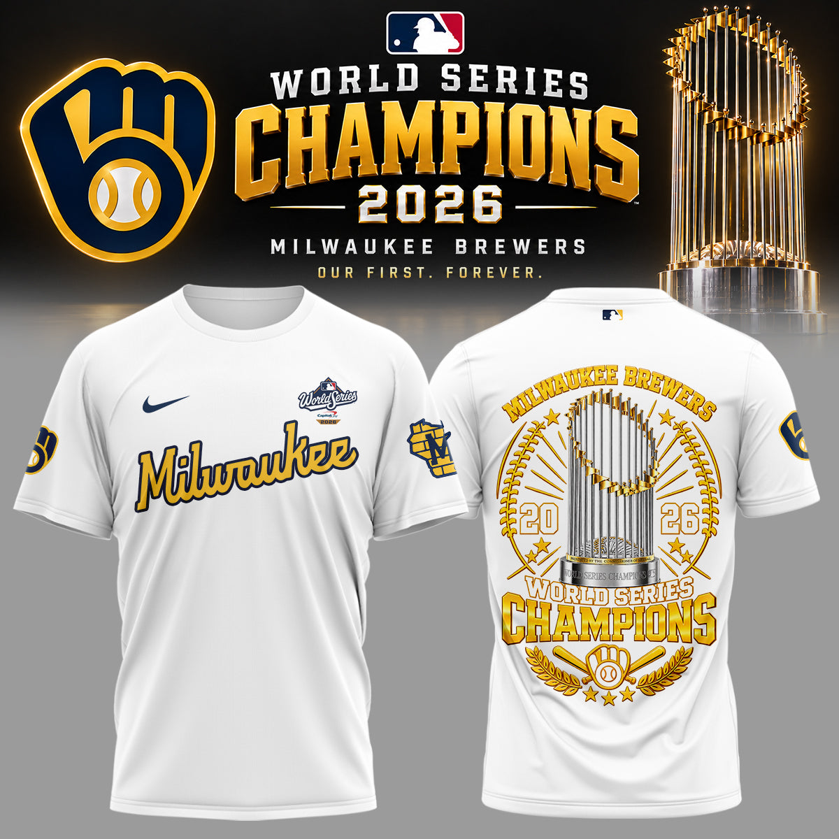 Limited Edition Milwaukee Brewers 2026 World Series Champions T-shirt