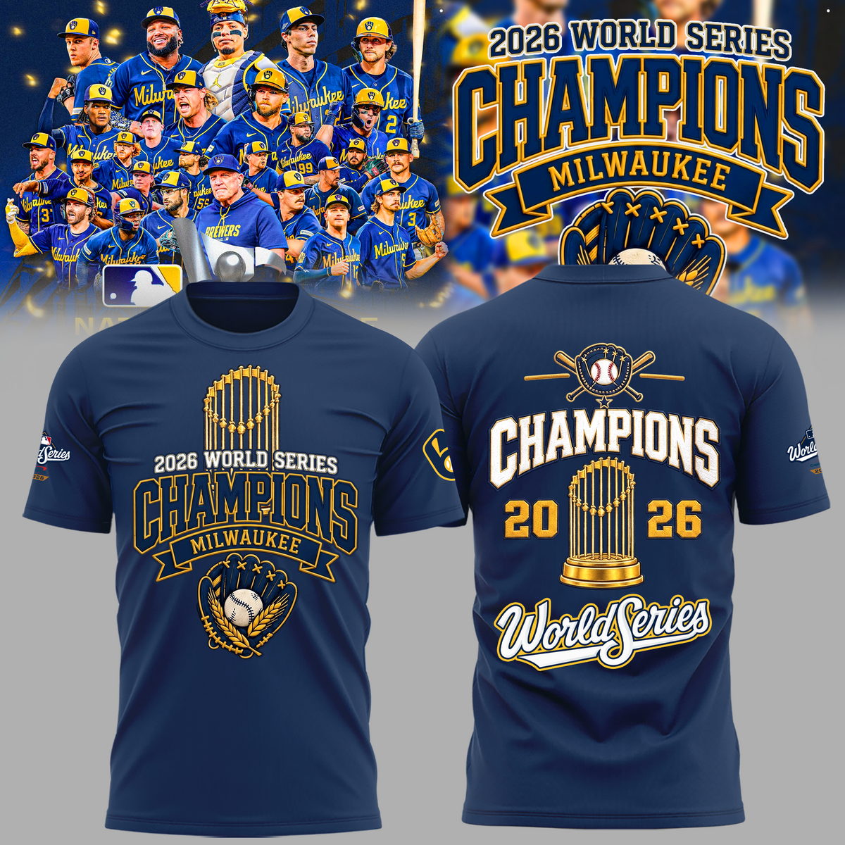 Limited Edition Milwaukee Brewers 2026 World Series Champions T-shirt
