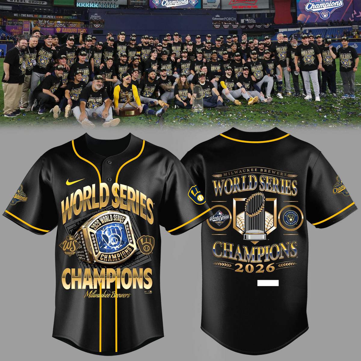 Limited Edition Milwaukee Brewers 2026 World Series Champions Jersey