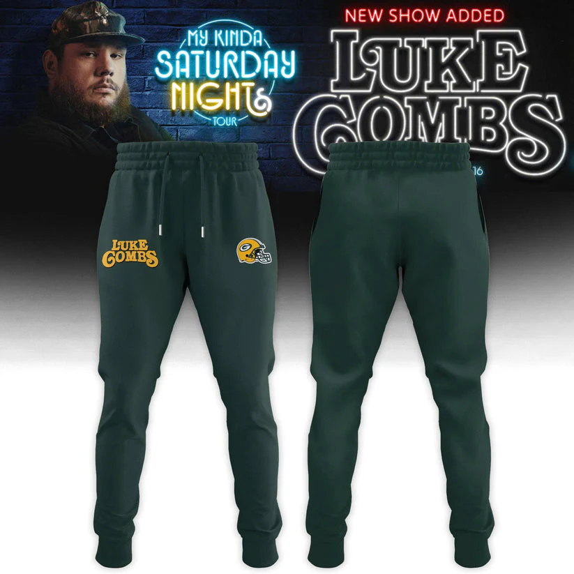 Special Edition My Kinda Saturday Night Tour - Luke Combs x Green Bay Packers T-Shirt