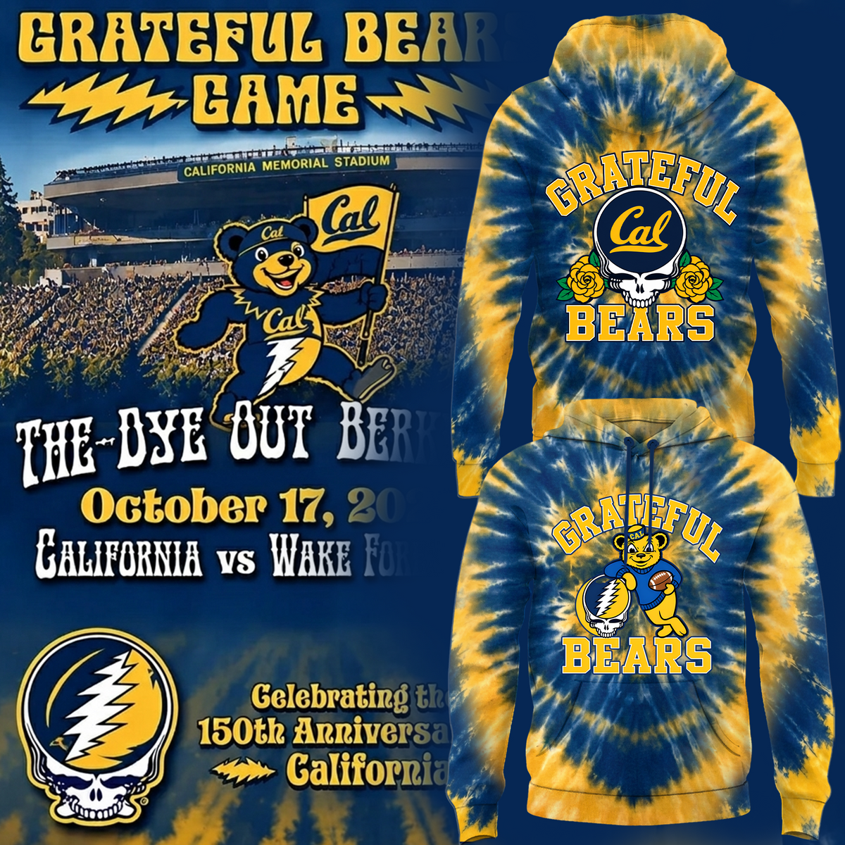 Limited Edition Cal Football x Grateful Dead Hoodie