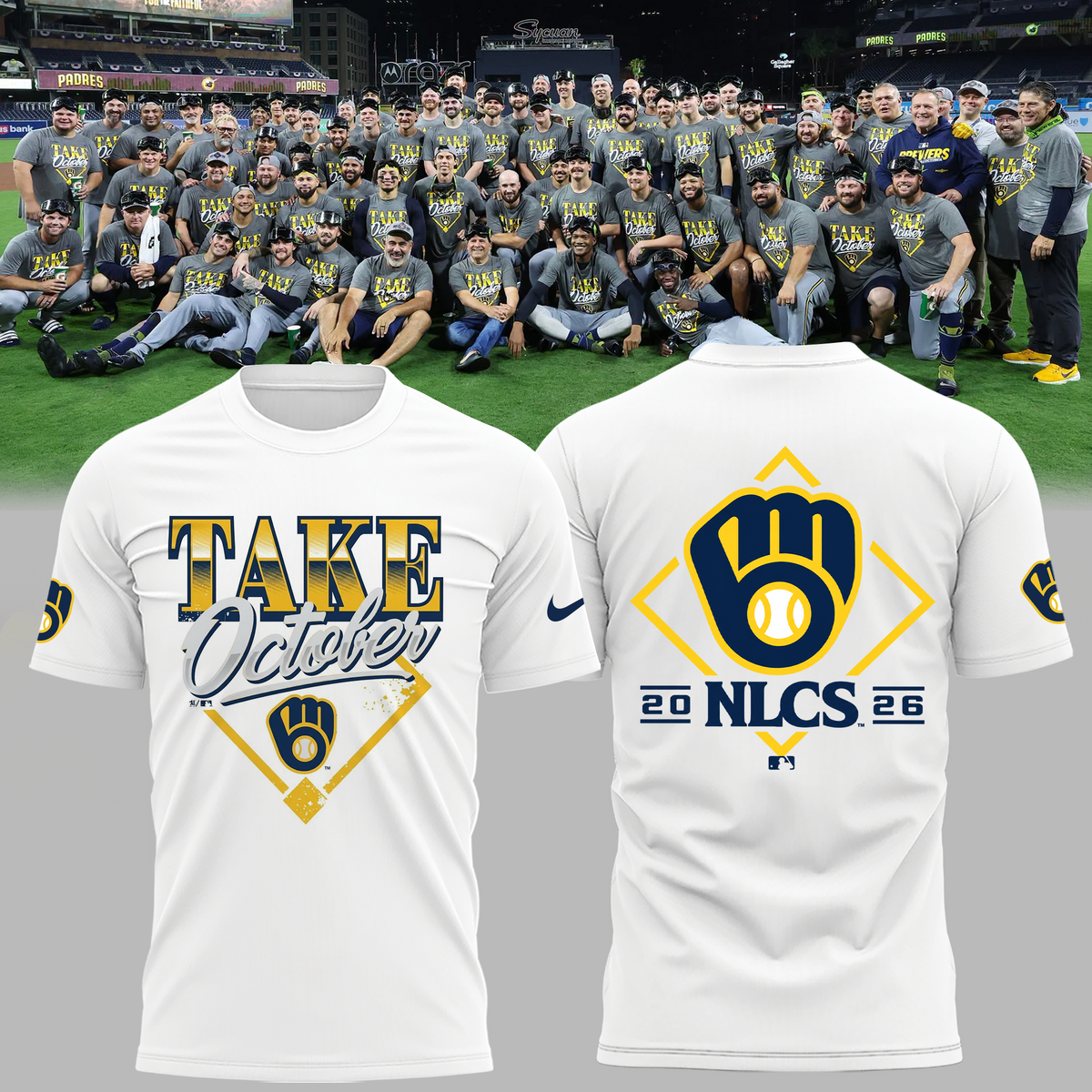 Limited Edition Milwaukee Brewers 2026 MLB Division Series Champions Distressed Locker Room Take October T-shirt
