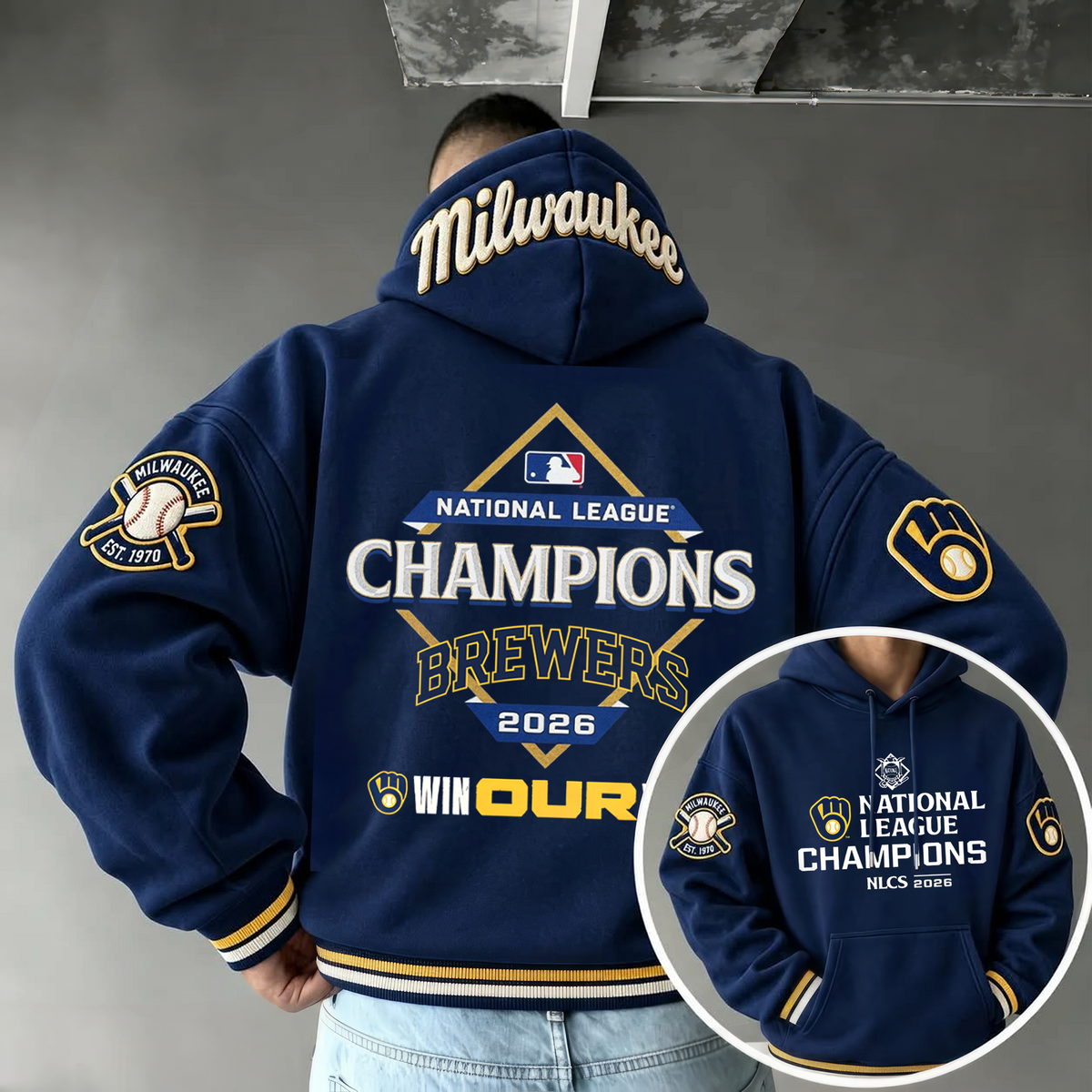 Limited Edition Milwaukee Brewers 2026 National League Champions Hoodie