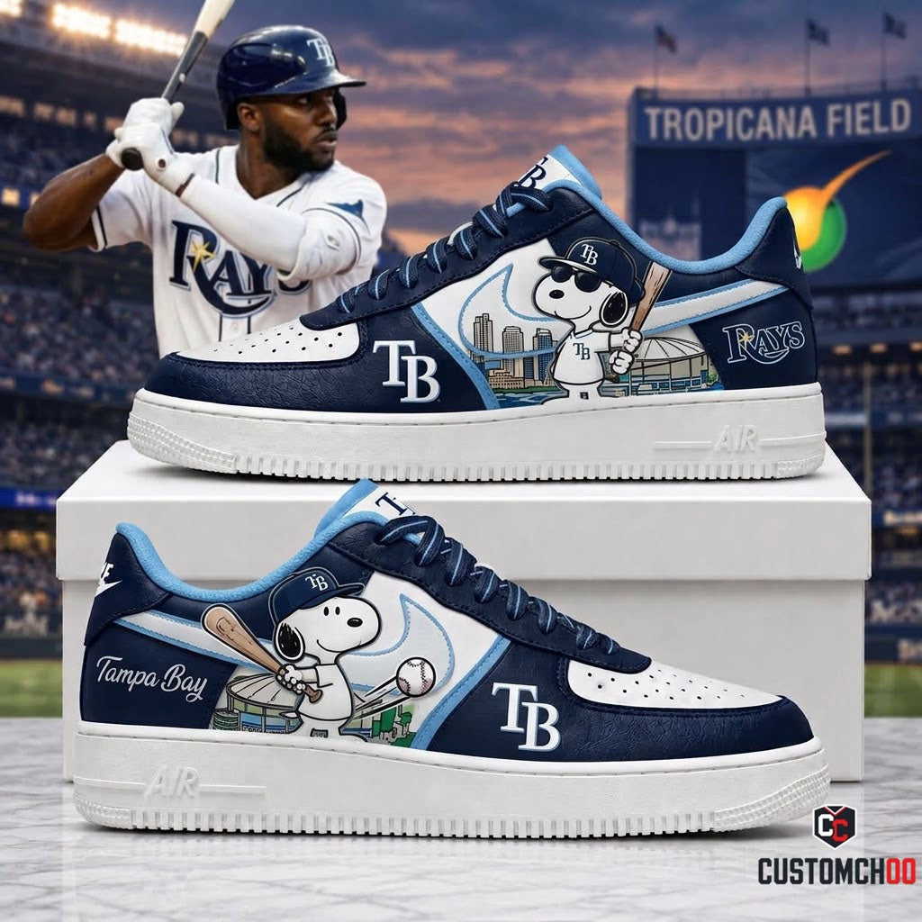 Limited Edition Tampa Bay Rays x Snoopy 2026 AF1 Shoes