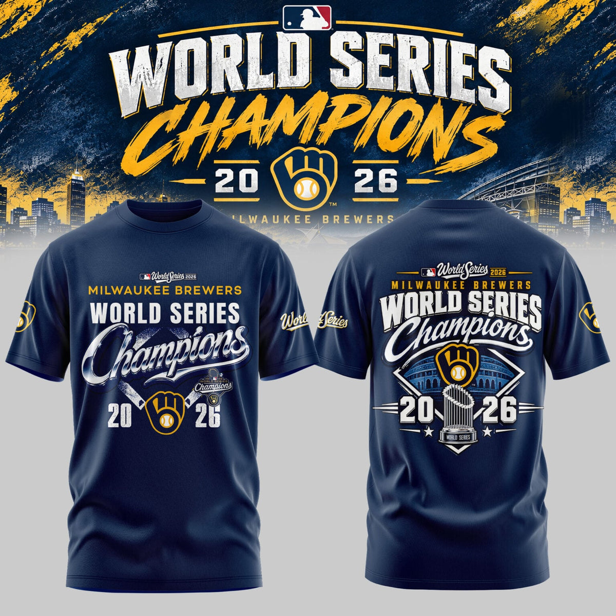 Limited Edition Milwaukee Brewers 2026 World Series Champions T-shirt