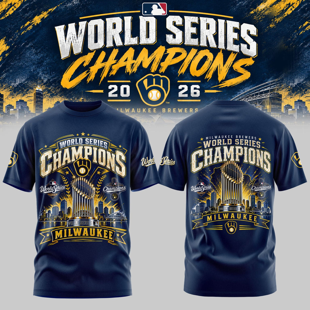Limited Edition Milwaukee Brewers 2026 World Series Champions T-shirt