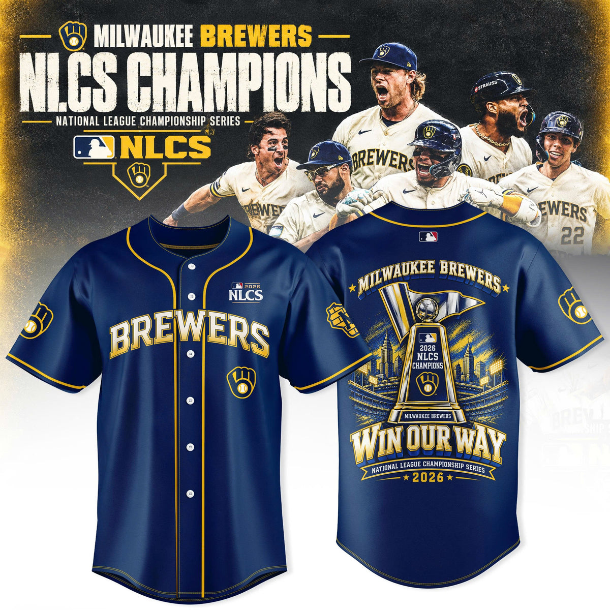 Limited Edition Milwaukee Brewers 2026 National League Champions Jersey
