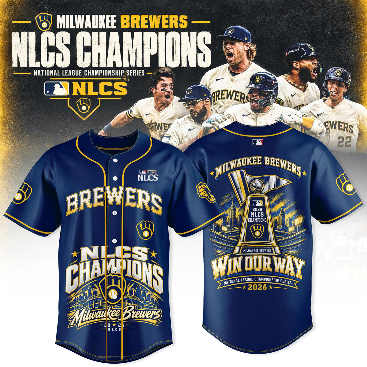 Limited Edition Milwaukee Brewers 2026 National League Champions Jersey