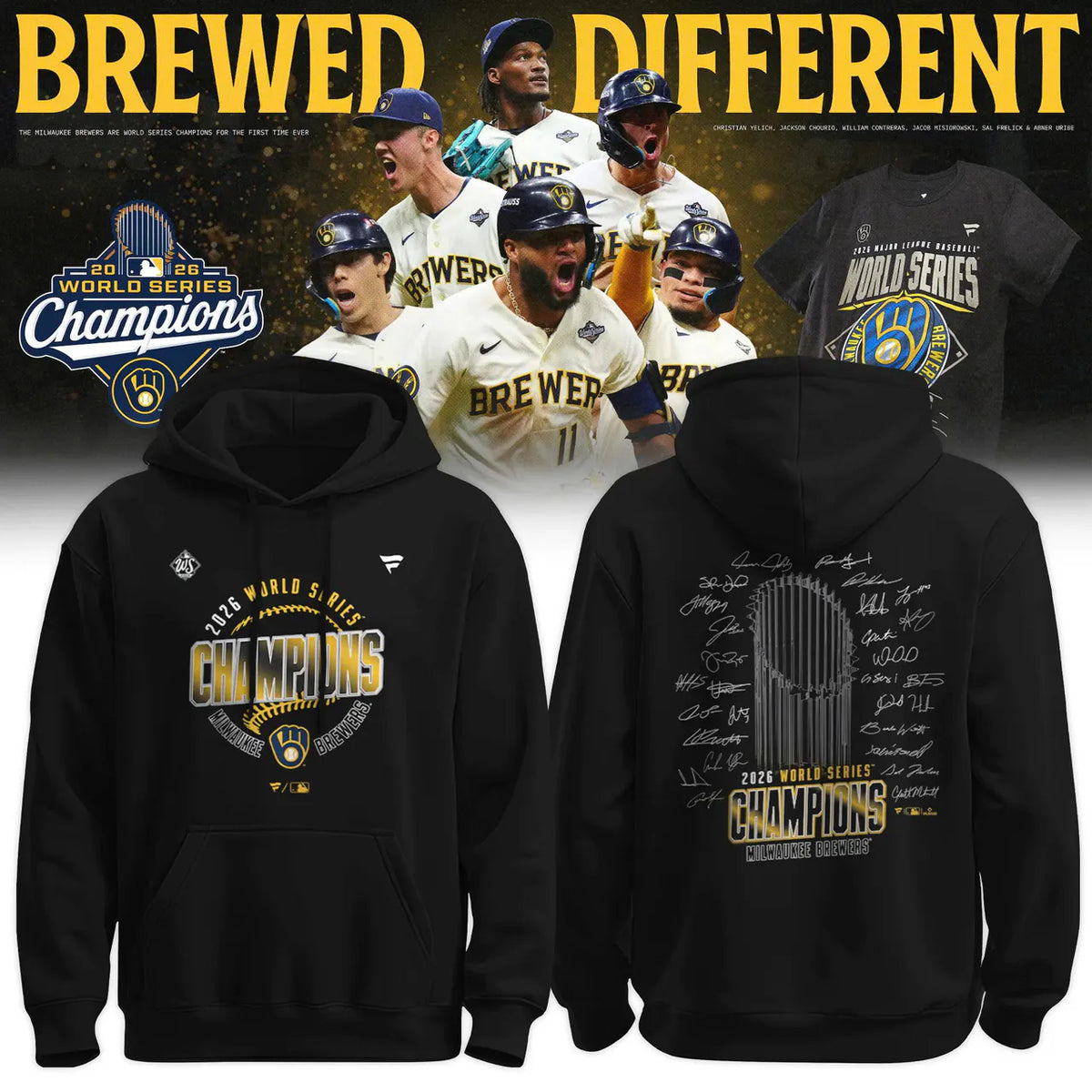 Limited Edition Milwaukee Brewers 2026 World Series Champions Hoodie