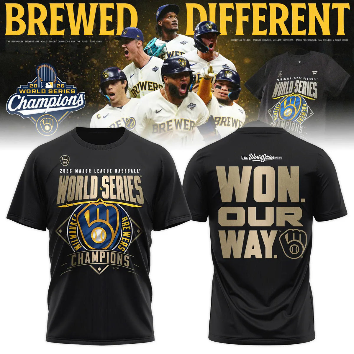 Limited Edition Milwaukee Brewers 2026 World Series Champions T-shirt