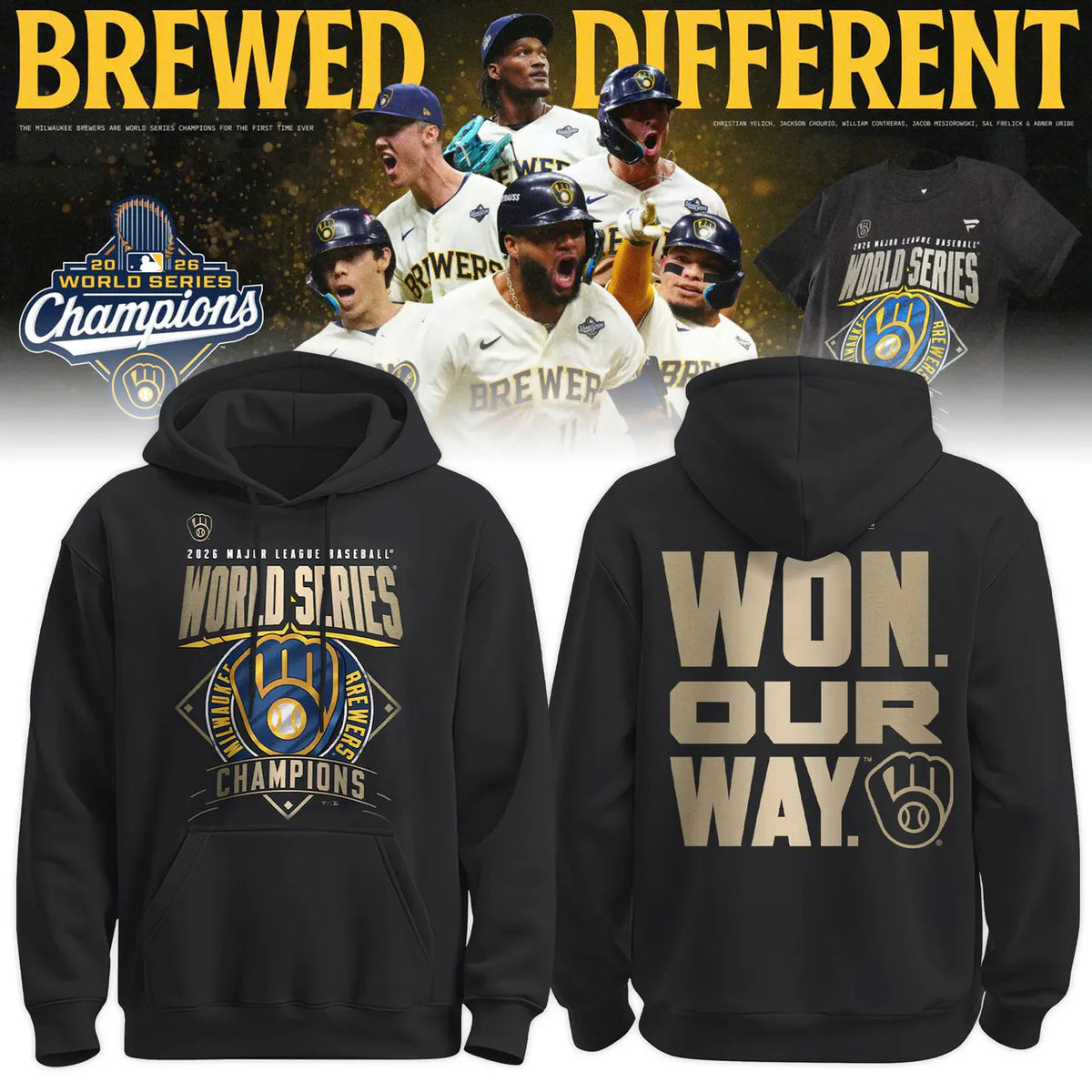 Limited Edition Milwaukee Brewers 2026 World Series Champions Hoodie