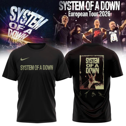 System of a Down “Europe / UK Stadium Tour 2026” signed Tshirt