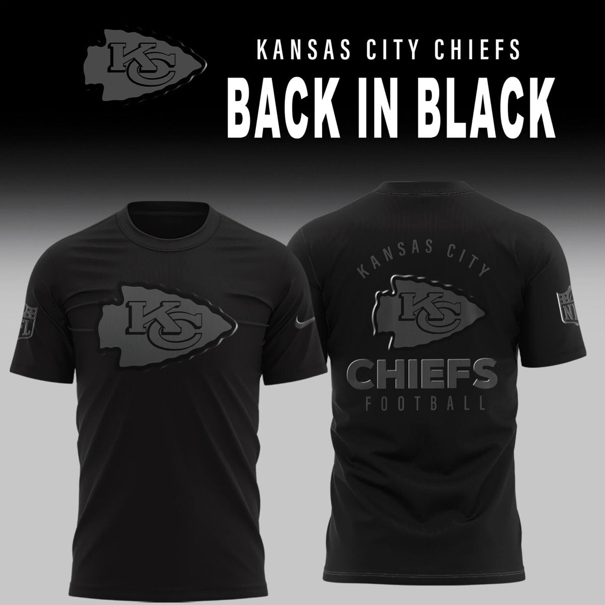 Kansas City Chiefs 2025 Back In Black Limited Edition Combo TShirt