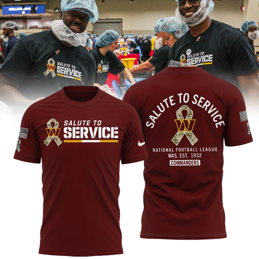 Limited Edition Washington Commanders Salute To Service 2026 T-shirt