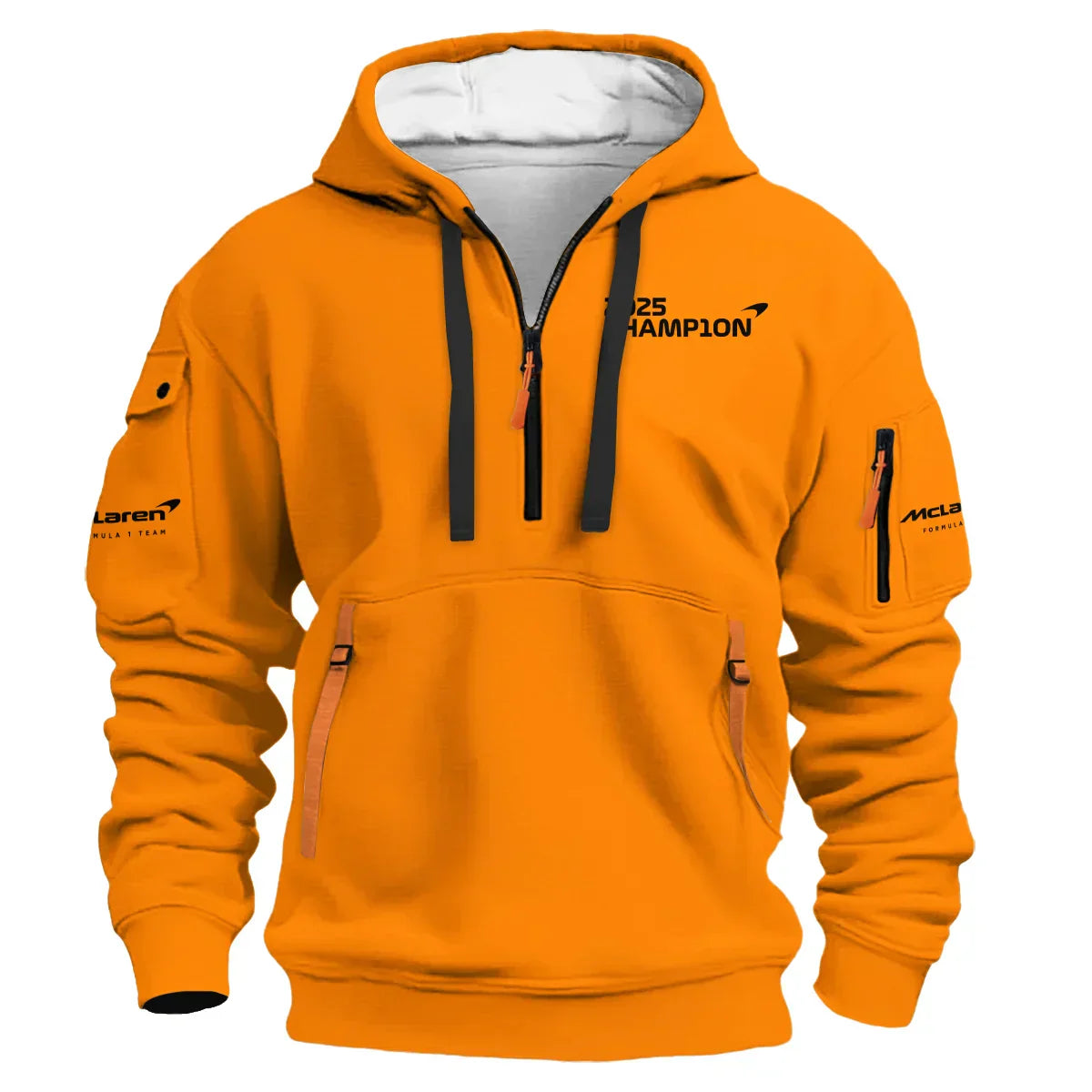 Champion From #4 to #1 Lando Norris McLaren F1 Team Hoodie Half Zip