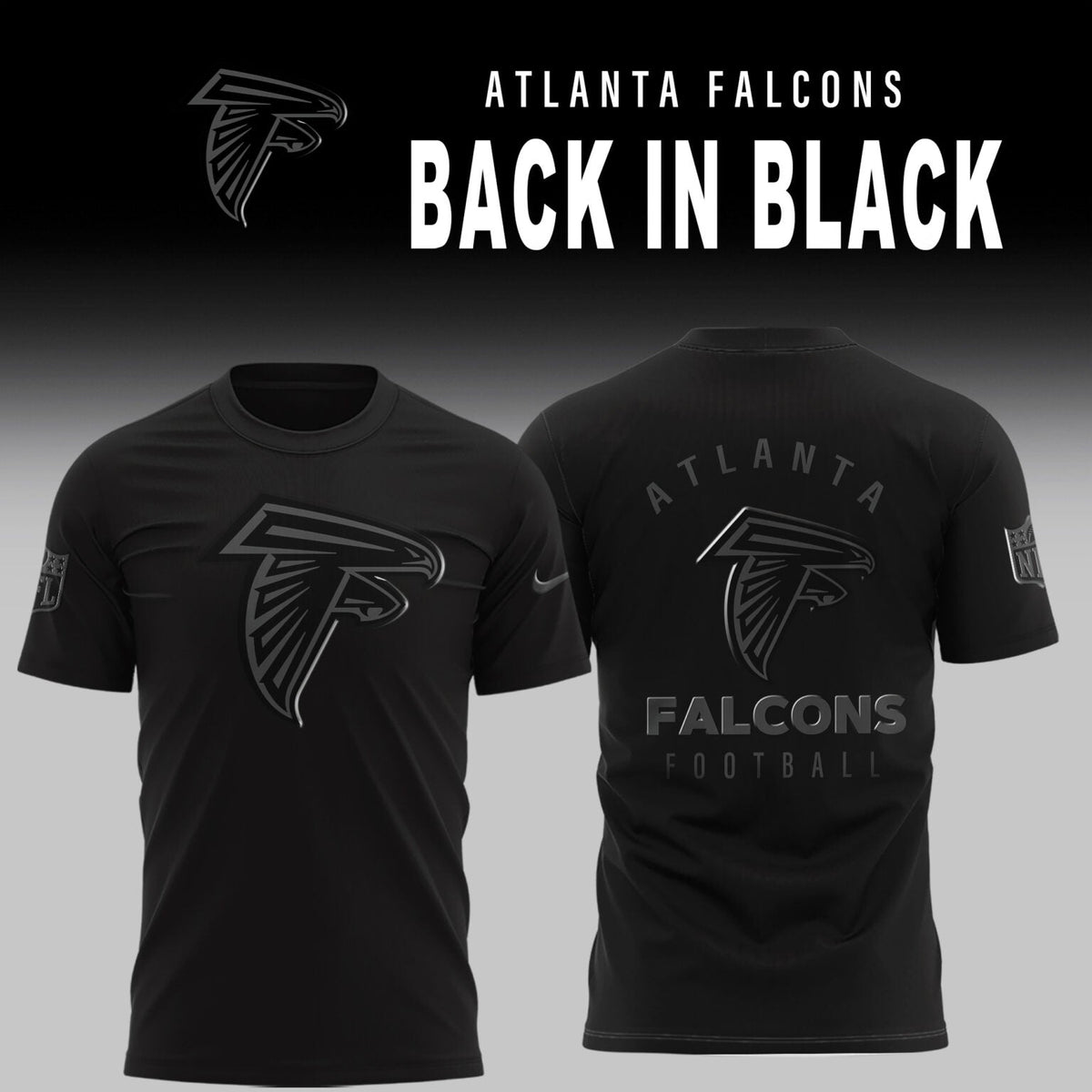 Atlanta Falcons Back In Black Limited Edition Combo TShirt