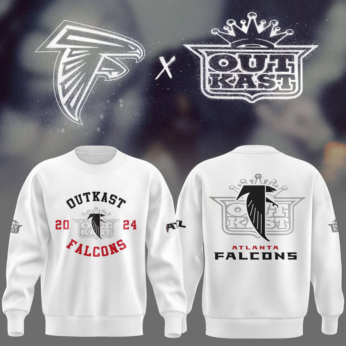 Outkast x Atlanta Falcons White Pullover Sweatshirt