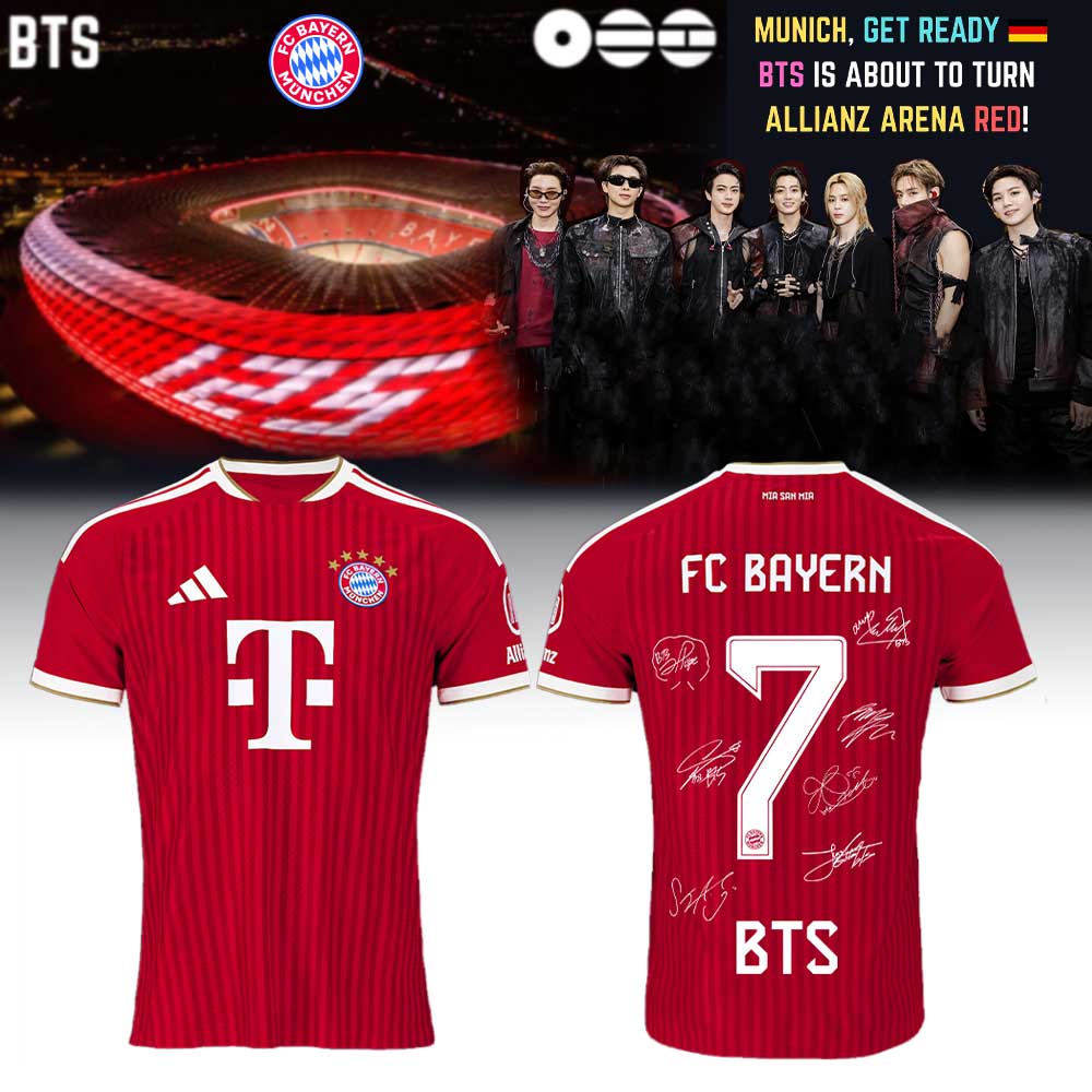 BTS WORLD TOUR ‘ARIRANG’ x FC Bayern München Special presents for a special team! Jersey