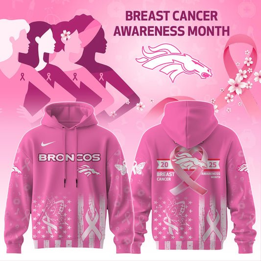 Denver Broncos Special Breast Cancer Awareness Month Limited Edition Hoodie