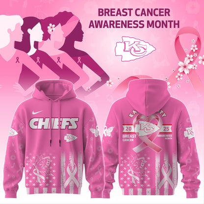 Kansas City Chiefs Special Breast Cancer Awareness Month Limited Edition Hoodie 2025
