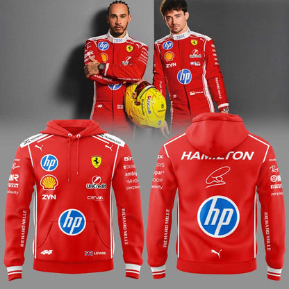 Scuderia Ferrari Charles Leclerc new race suit lookbook 2026 Signature Hoodie