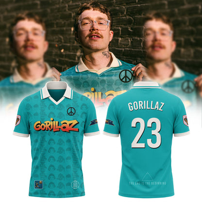 Gorillaz The Mountain Tour (2026–2027) Blue Limited Polo