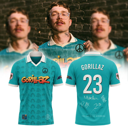 Gorillaz The Mountain Tour (2026–2027) Blue Limited Polo