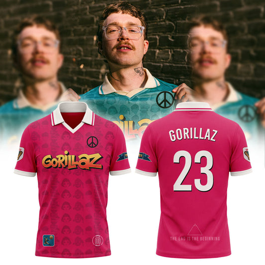 Gorillaz The Mountain Tour (2026–2027) Pink Limited Polo