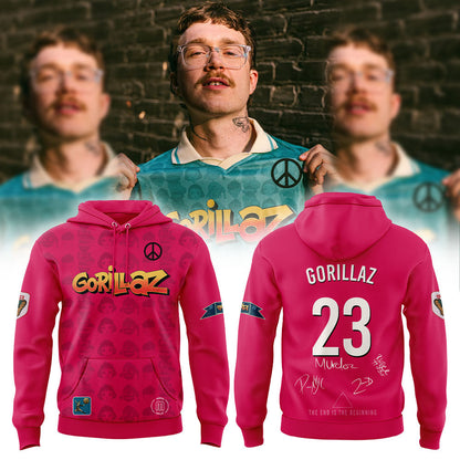 Gorillaz The Mountain Tour (2026–2027) Pink Limited Hoodie