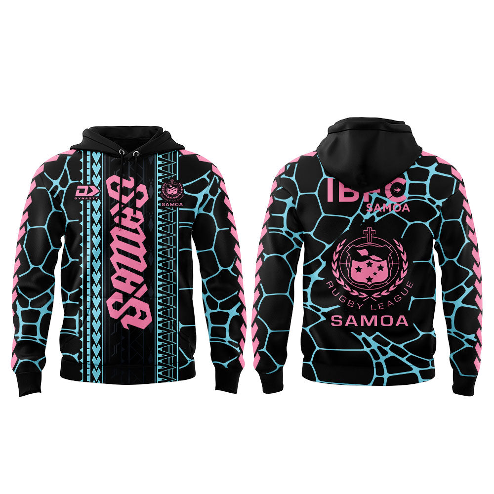 Toa Samoa Rugby Toa Samoa 2026 Toa Samoa Captain’s Run Inspired by the patterns of the turtle shell Hoodie