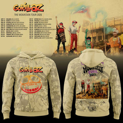 Gorillaz The Mountain Tour (2026–2027) V2 Hoodie