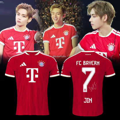 BTS WORLD TOUR ‘ARIRANG’ x JIN x FC Bayern München Special presents for a special team! Jersey V2