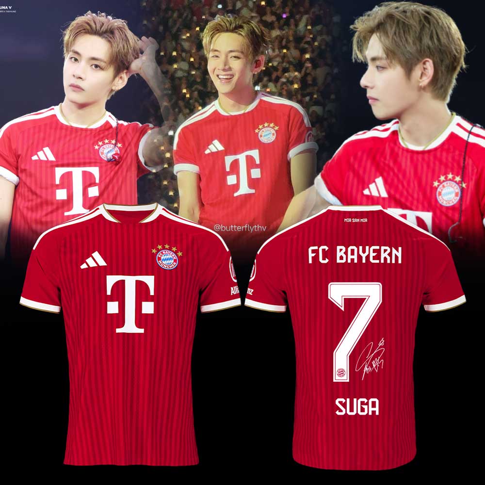 BTS WORLD TOUR ‘ARIRANG’ x SUGA x FC Bayern München Special presents for a special team! Jersey V2
