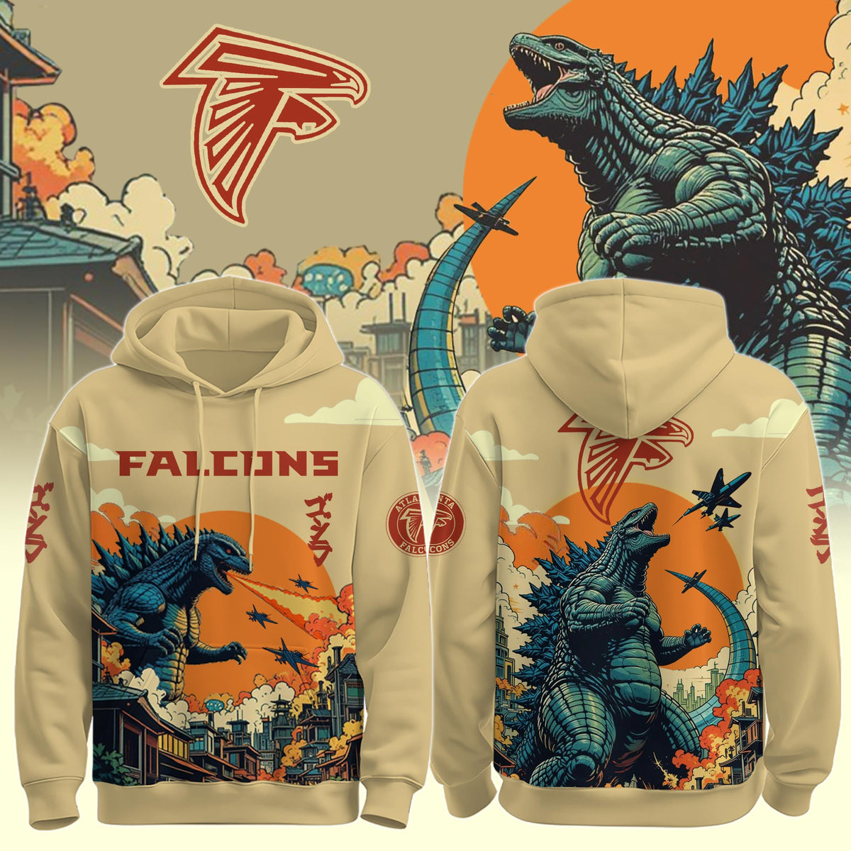 ATL Falcons Special Godzilla Limited Edition Hoodie