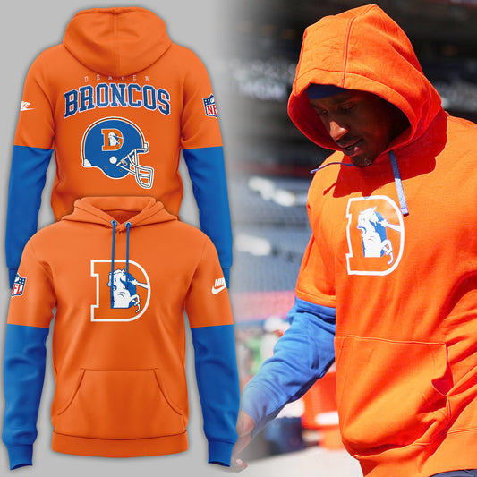 Denver Broncos Limited Throwback To 77 Orange Hoodie