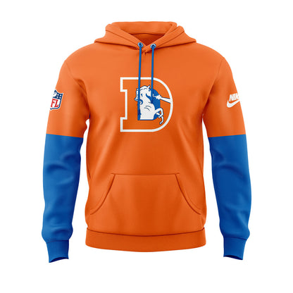 Denver Broncos Limited Throwback To 77 Orange Hoodie