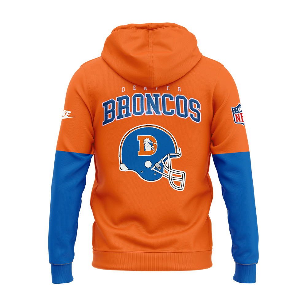 Denver Broncos Limited Throwback To 77 Orange Hoodie