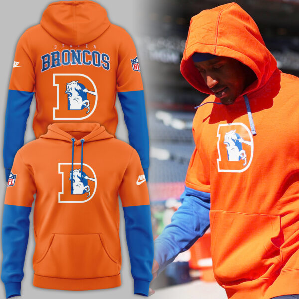 Denver Broncos Limited Throwback To 77 Orange Hoodie