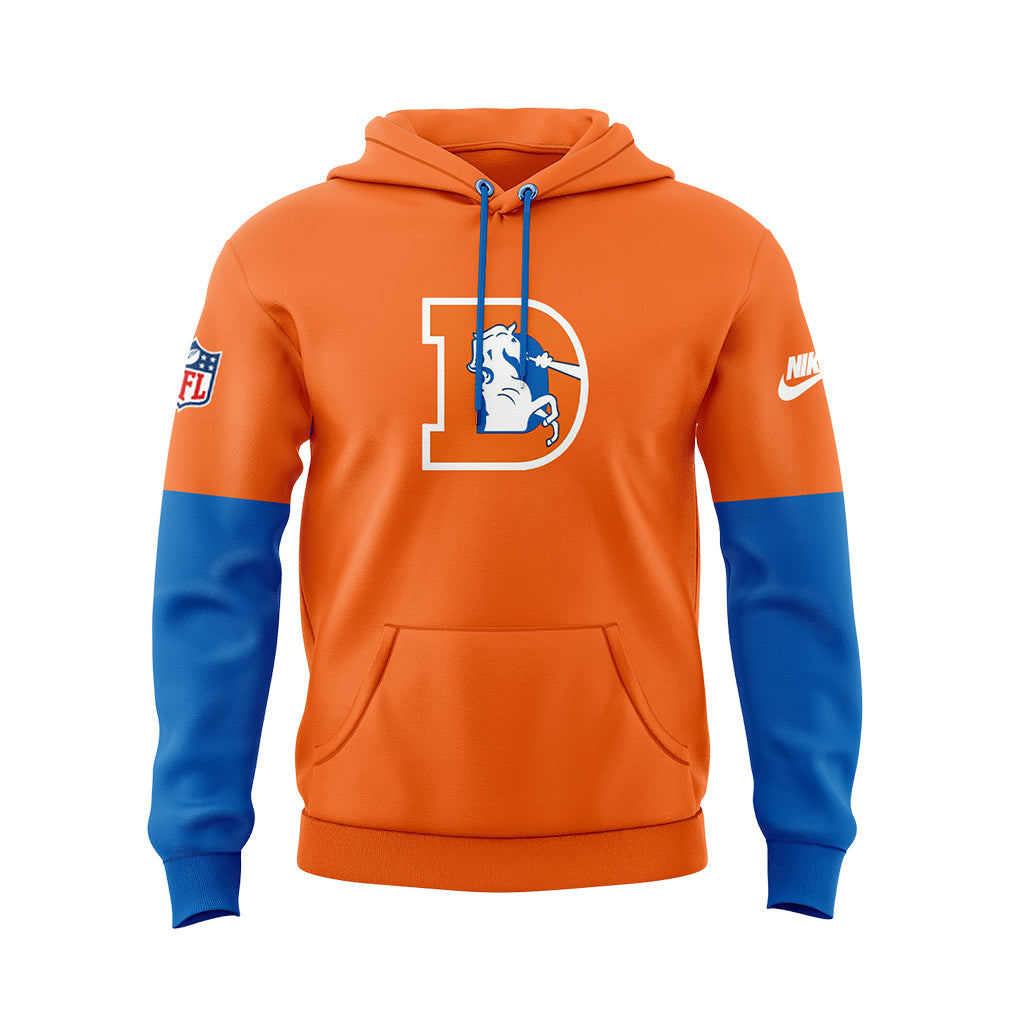 Denver Broncos Limited Throwback To 77 Orange Hoodie