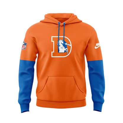 Denver Broncos Limited Throwback To 77 Orange Hoodie