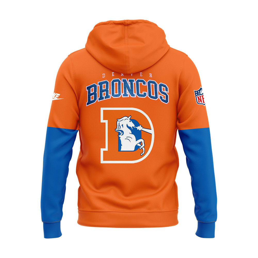 Denver Broncos Limited Throwback To 77 Orange Hoodie