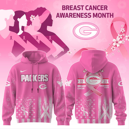 Green Bay Packers Special Breast Cancer Awareness Month Limited Edition Hoodie