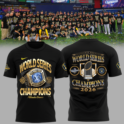 Limited Edition Milwaukee Brewers 2026 World Series Champions T-shirt