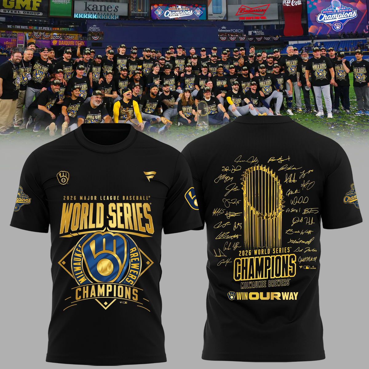 Limited Edition Milwaukee Brewers 2026 World Series Champions T-shirt